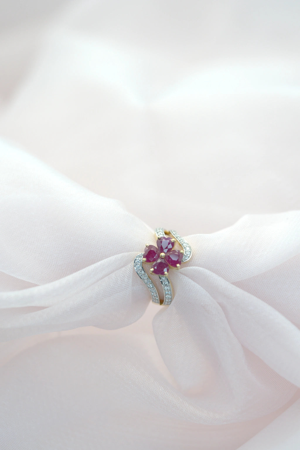 Mozambican Ruby and Diamond Ring