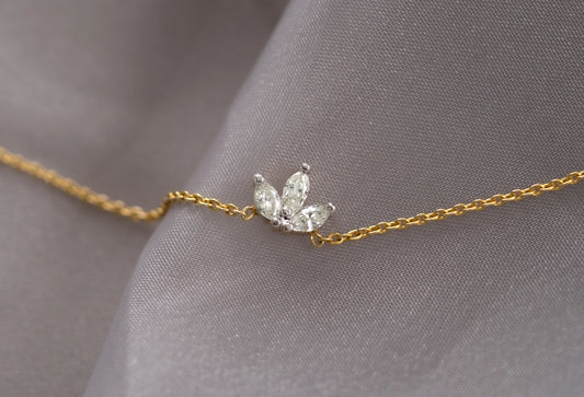 Marquise Diamond Anklet