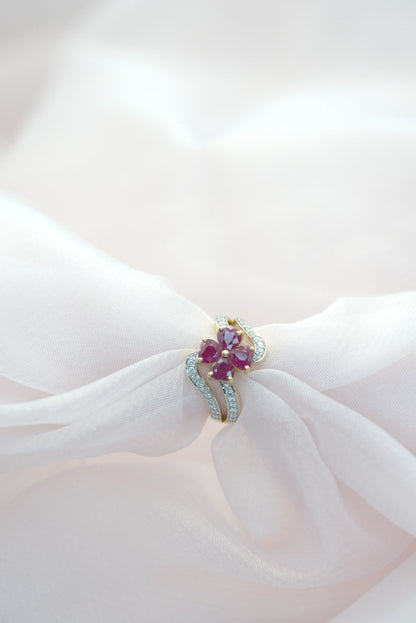 Mozambican Ruby and Diamond Ring