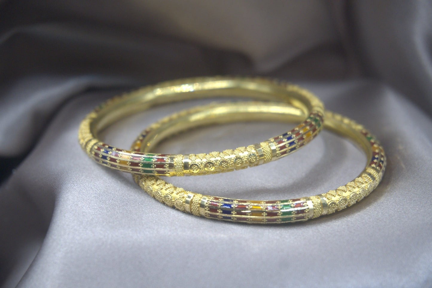 Gold Meenakari Bangles