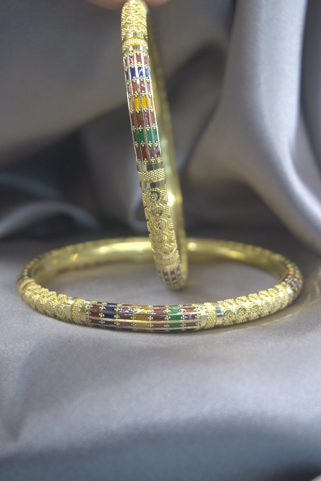 Gold Meenakari Bangles