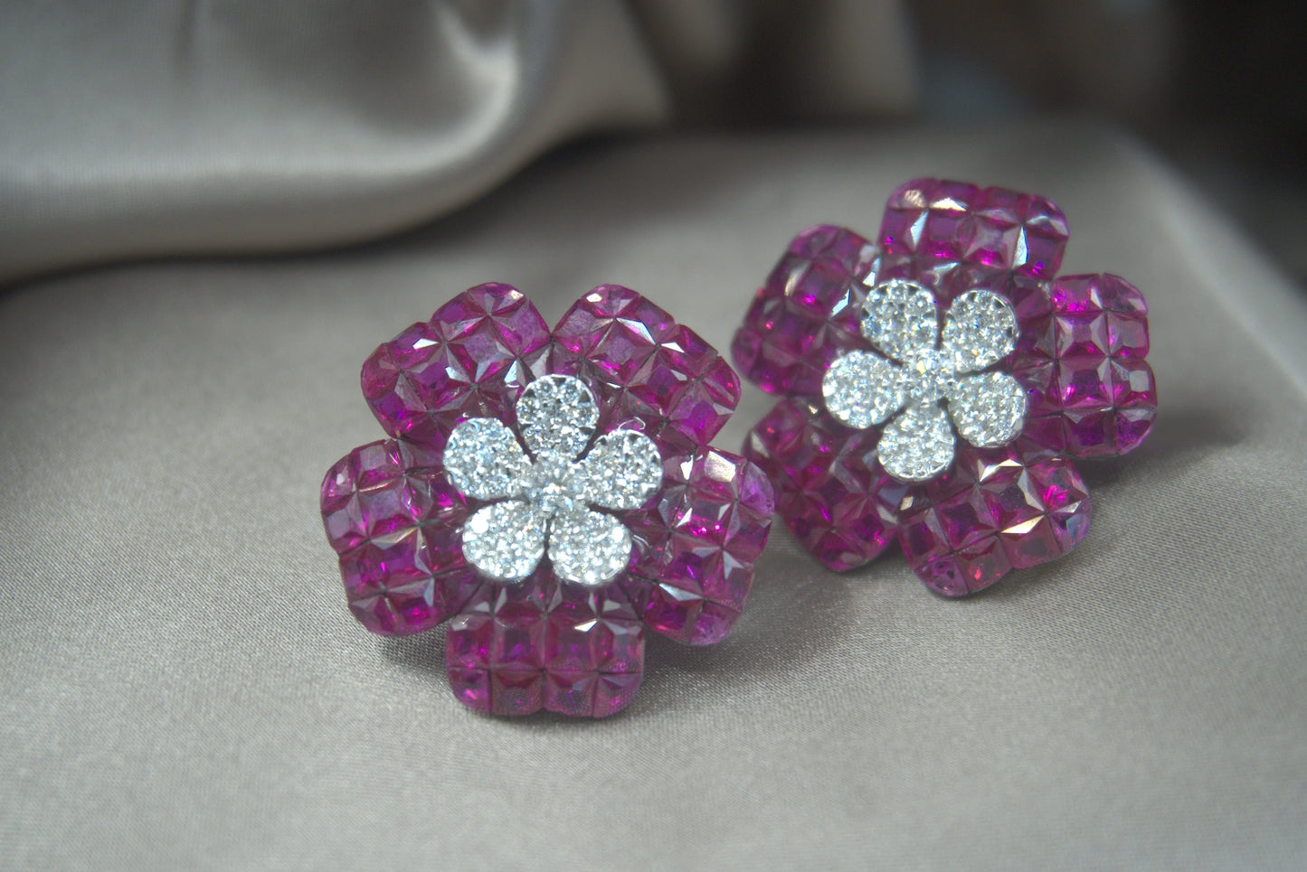 Ruby Blossom Earrings