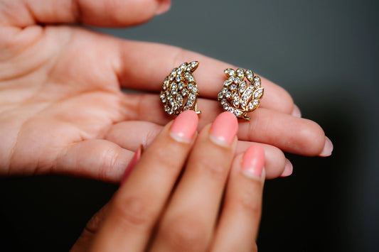 Diamond Lead Cluster Earrings