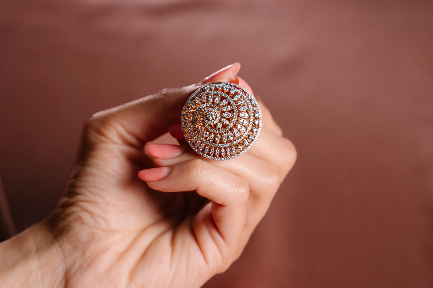 Spiral Diamond Ring